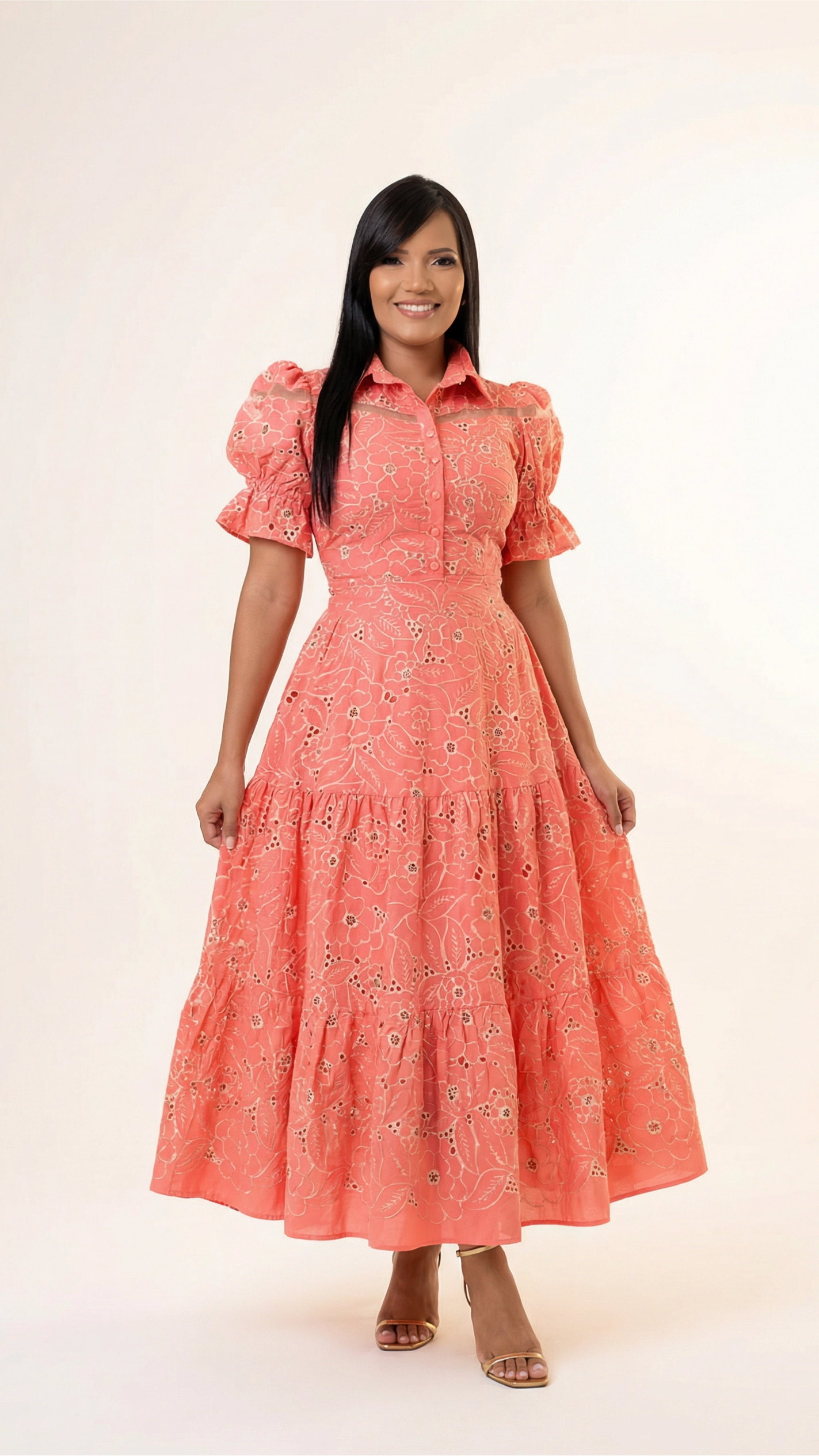 Vestido Flores de Coral