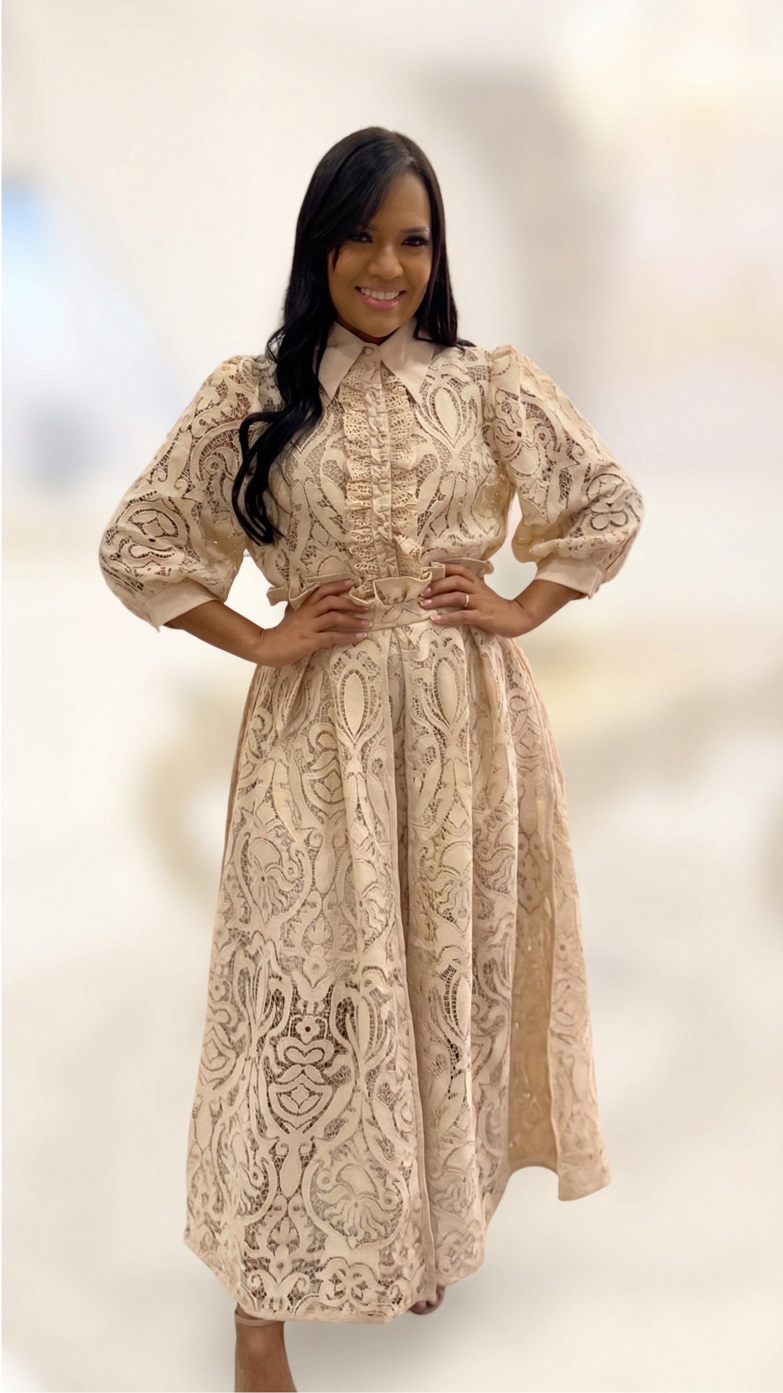 Conjunto Saia e Blusa Realeza Nude